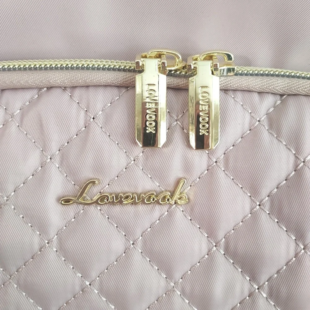 Lovevook Quilted Laptop Backpack Women Large Pink Travel Work‎ Bag